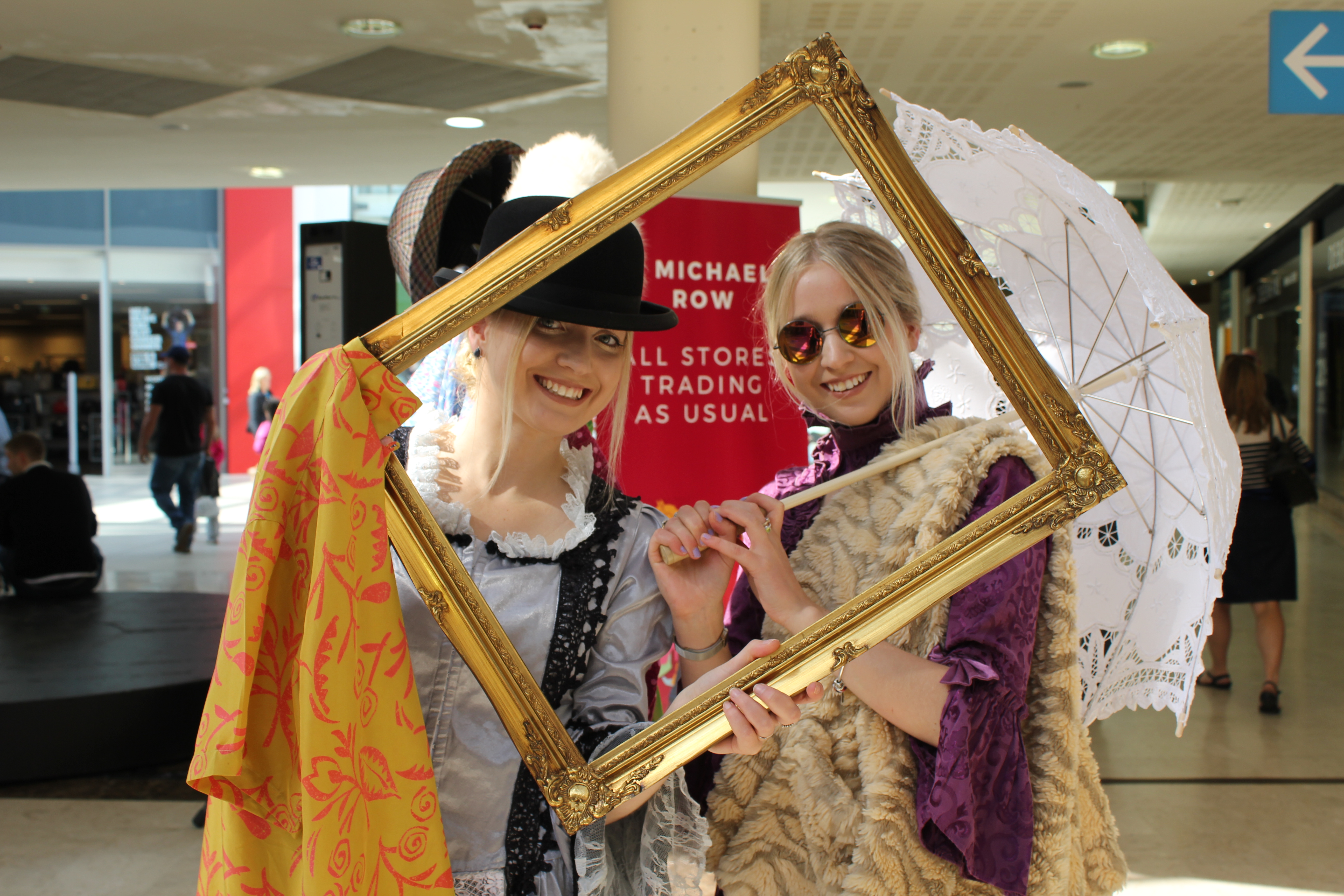 Twins Hannah and Becky at the selfie station at the Style Evolution, Trends Through Time historical fashion event .JPG thumbnail
